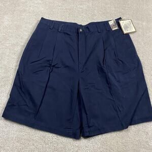 VTG 90s American Eagle Outfitters Shorts Mens 38 Navy AEO Chino Twill Pleated